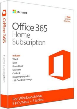 Microsoft Office 365 Home: 1 Year| 5 Users - Fast Product Key